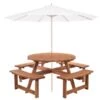 Ensemble De Salle à Manger Pour Le Patio Par Outsunny En Bois Rouge Brunâtre -Outsunnies Boutique 330932548 MainImage 001 l