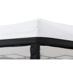 Abri De Jardin Rétractable Par Sunjoy En Acier De 11 pi X 11 pi Hexagonal Et Toit En Polyester Avec Moustiquaire, Blanc/noir -Outsunnies Boutique 330936684 AlternateImage2 l