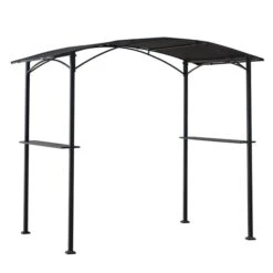 Abri De Jardin Pour Barbecue Douglas Par Sunjoy En Acier De 5 pi X 6,8 pi Rectangulaire Et Toit En Polyester, Noir