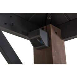 Abri De Jardin Sunjoy Permanent En Cèdre Noir De 13,9 Pi X 12 Pi Rectangulaire Avec Toit En Acier Et Lumières DEL -Outsunnies Boutique 330936742 AlternateImage3 l