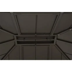 Abri De Jardin Sunjoy Permanent En Cèdre Noir De 13,9 Pi X 12 Pi Rectangulaire Avec Toit En Acier Et Lumières DEL -Outsunnies Boutique 330936742 AlternateImage4 l