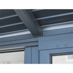 Solarium Rectangulaire Permanent Florence Add-A-Room Par Gazebo Penguin En Métal Gris De 10 Pi X 12 Pi Avec Toit En Acier -Outsunnies Boutique 330939551 AlternateImage1 l