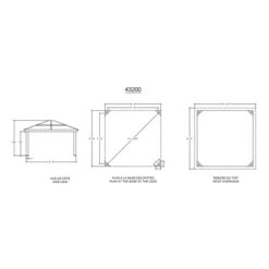 Abri De Jardin Carré Permanent Venus Par Gazebo Penguin En Métal Gris De 10 Pi X 10 Pi Avec Toit En Acier -Outsunnies Boutique 330939556 AlternateImage3 l