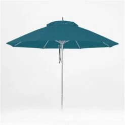 Parasol Octogone Oasis En Aluminium De Qualité Commerciale De 9 Pieds Par Bum Commercial Furniture, Bleu Denim