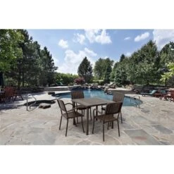 Ensemble De Salle à Manger Extérieur Charbon Avec Table Maestrale 90 Et Fauteuils Musa Par Nardi, 5 Mcx -Outsunnies Boutique 330949905 AlternateImage1 l