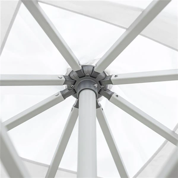 Parasol Carré Oasis En Aluminium De Qualité Commerciale De 7,5 Pieds Par Bum Commercial Furniture, Gris Foncé 5 Parasol Carré Oasis En Aluminium De Qualité Commerciale De 7,5 Pieds Par Bum Commercial Furniture, Gris Foncé – Image 3