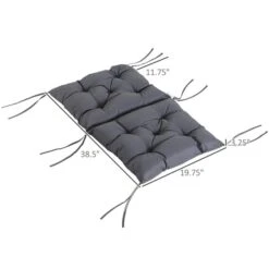 Coussins Gris Résistants à L'eau Pour Chaise Outsunny En Polyester Avec Dossier, Ensemble De 2 7 Coussins Gris Résistants à L'eau Pour Chaise Outsunny En Polyester Avec Dossier, Ensemble De 2 -Outsunnies Boutique 330951195 AlternateImage2 l