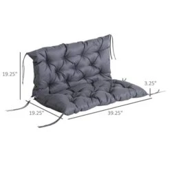 Coussin 2 Personnes Résistant à L'eau Pour Banc Outsunny En Polyester Gris Avec Dossier 7 Coussin 2 Personnes Résistant à L'eau Pour Banc Outsunny En Polyester Gris Avec Dossier -Outsunnies Boutique 330951228 AlternateImage2 l