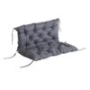 Coussin 2 Personnes Résistant à L'eau Pour Banc Outsunny En Polyester Gris Avec Dossier