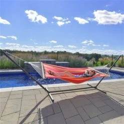 Hamac De 13 pi Mimosa Par Vivere En Coton Avec Support En Acier -Outsunnies Boutique 330951384 AlternateImage2 l