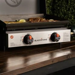 Plaque Chauffante De 22 Po. 2 Brûleurs Et Acier Inoxydable Avec Couvercle Par Blackstone -Outsunnies Boutique 330959670 AlternateImage2 l