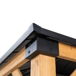 Abri De Jardin Permanent Sunjoy Rectangulaire De 13 Pi X 15 Pi En Bois De Cèdre Brun Avec Toit En Acier -Outsunnies Boutique 330967833 AlternateImage2 l