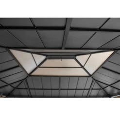 Abri De Jardin Permanent Sunjoy Rectangulaire De 13 Pi X 15 Pi En Bois De Cèdre Brun Avec Toit En Acier -Outsunnies Boutique 330967833 AlternateImage4 l