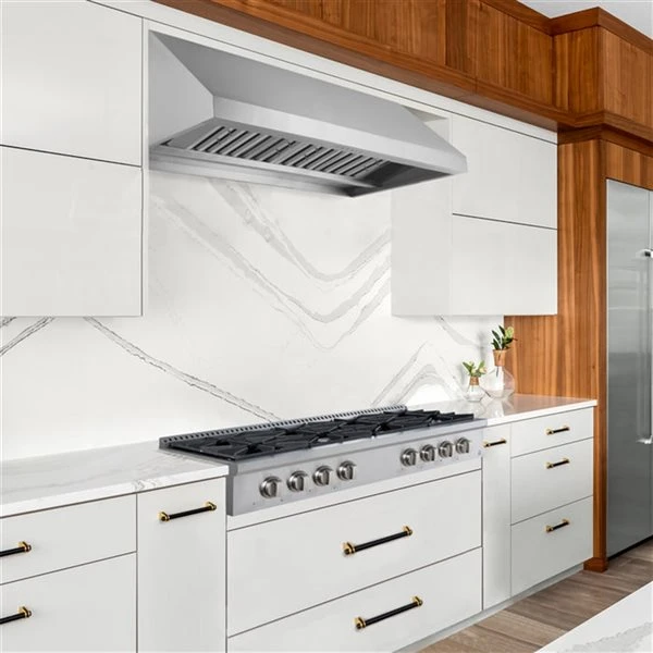 Surface De Cuisson Au Gaz Ancona En Acier Inoxydable De 48 Po à 7 Brûleurs 4 Surface De Cuisson Au Gaz Ancona En Acier Inoxydable De 48 Po à 7 Brûleurs – Image 2