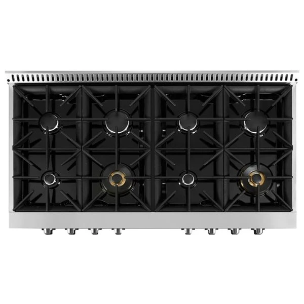 Surface De Cuisson Au Gaz Ancona En Acier Inoxydable De 48 Po à 7 Brûleurs 5 Surface De Cuisson Au Gaz Ancona En Acier Inoxydable De 48 Po à 7 Brûleurs – Image 3