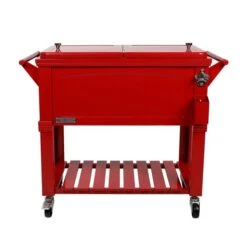 Glacière à Roulettes Isotherme Par Permasteel De 75,7 L, Rouge