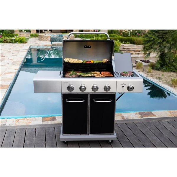 Barbecue Au Gaz Propane De 52 000 BTU Noir Par Kenmore Avec 4 Brûleurs Et 1 Brûleur Latéral 7 Barbecue Au Gaz Propane De 52 000 BTU Noir Par Kenmore Avec 4 Brûleurs Et 1 Brûleur Latéral – Image 5