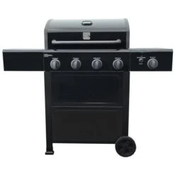 Barbecue Au Gaz Propane De 53 000 BTU Noir Par Kenmore Avec 4 Brûleurs Et 1 Brûleur Latéral