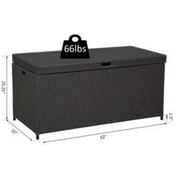 Boite De Rangement En Rotin Brun De 20 Po X 25 Po Par Outsunny -Outsunnies Boutique 330977181 AlternateImage2 l