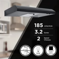 Hotte De Cuisine Sous-comptoir Noire De 30 Po Par Aria Avec Filtre à Charbon 9 Hotte De Cuisine Sous-comptoir Noire De 30 Po Par Aria Avec Filtre à Charbon -Outsunnies Boutique 330977889 AlternateImage2 l