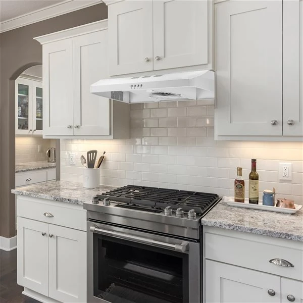 Hotte De Cuisine Sous-comptoir De 30 Po Blanche Par Aria Avec Filtre à Charbon 5 Hotte De Cuisine Sous-comptoir De 30 Po Blanche Par Aria Avec Filtre à Charbon – Image 3