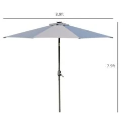 Parasol Pour Patio Gris Anthracite De 9 Pi Par Outsunny -Outsunnies Boutique 330979309 AlternateImage2 l