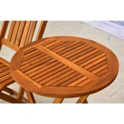Ensemble De Mobilier Extérieur Pliable En Bois D'acacia 3 Pièce Par Outsunny -Outsunnies Boutique 330979310 AlternateImage3 l