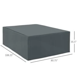 Housse Protectrice Grise Pour Mobilier De Jardin D'Outsunny De 108 Po X 80 Po 8 Housse Protectrice Grise Pour Mobilier De Jardin D'Outsunny De 108 Po X 80 Po -Outsunnies Boutique 330979321 AlternateImage2 l