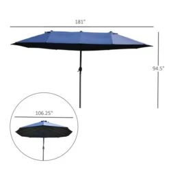 Parasol Double Bleu De 15 Pi Par Outsunny -Outsunnies Boutique 330979330 AlternateImage2 l