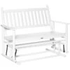 Banc Coulissant Pour L'extérieur Par Outsunny En Bois Blanc Pour 2 Personnes -Outsunnies Boutique 330979362 MainImage 001 l
