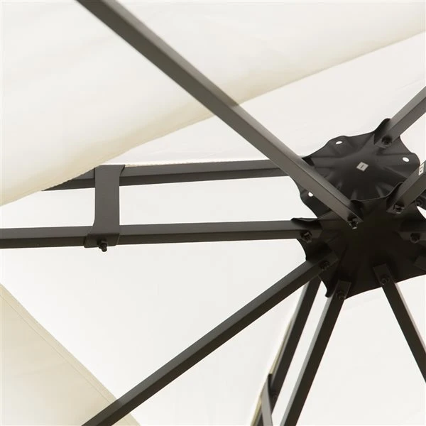 Abri De Jardin Permanent Outsunny En Métal Blanc Carré Avec Toit En Polyester De 9,7 Pi X 9,7 Pi 5 Abri De Jardin Permanent Outsunny En Métal Blanc Carré Avec Toit En Polyester De 9,7 Pi X 9,7 Pi – Image 3