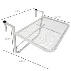 Table Rectangulaire Pour Le Balcon Par Outsunny De 23,5 po L. X 22,25 po L. -Outsunnies Boutique 330992259 AlternateImage2 l