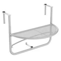 Table En Forme De Demi-lune Pour Le Balcon Par Outsunny De 23,5 po L. X 17,75 po L.