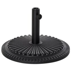 Base De Parasol En Plastique Et Ciment Noir Par Outsunny De 19,25 po