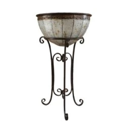 Refroidisseur De Boissons Sur Pied En Métal Galvanisé Par Vintiquewise 9 Refroidisseur De Boissons Sur Pied En Métal Galvanisé Par Vintiquewise -Outsunnies Boutique 330993078 AlternateImage2 l