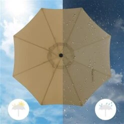 Parasol De Jardin SONGMICS Taupe De 7,5 Pi Avec Inclinaison à Bouton-poussoir -Outsunnies Boutique 330994194 AlternateImage3 l
