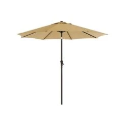 Parasol De Jardin SONGMICS Taupe De 7,5 Pi Avec Inclinaison à Bouton-poussoir