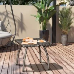 Table Basse Extérieure Outsunny Carrée En Résine Tressée De 17,75 Po L. X 17,75 Po L. -Outsunnies Boutique 331001456 AlternateImage1 l