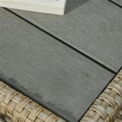 Ensemble De Mobilier Extérieur Brun Outsunny En Résine Tressée Avec Coussins Kaki, 3 Pièces -Outsunnies Boutique 331001472 AlternateImage7 l