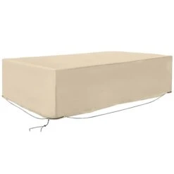 Couverture De Meubles D'extérieur Outsunny En Polyéthylène Beige De 97 Po L. X 65 Po P. X 26 Po H.