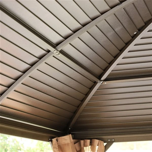 Abri De Jardin Semi-permanent Brun Outsunny Rectangulaire En Métal De 13 Pi X 10 Pi Avec Toit En Polyester, Moustiquaire Inc… 7 Abri De Jardin Semi-permanent Brun Outsunny Rectangulaire En Métal De 13 Pi X 10 Pi Avec Toit En Polyester, Moustiquaire Inc… – Image 5