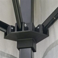 Abri De Jardin Rétractable Gris Outsunny Carré En Métal De 12 Pi X 12 Pi Avec Toit En Polyester, Moustiquaire Incluse -Outsunnies Boutique 331001499 AlternateImage4 l