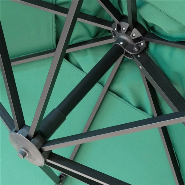 Parasol Pour La Cour Vert De 9,7 pi Par Outsunny Avec Base Et Manivelle 6 Parasol Pour La Cour Vert De 9,7 pi Par Outsunny Avec Base Et Manivelle – Image 4