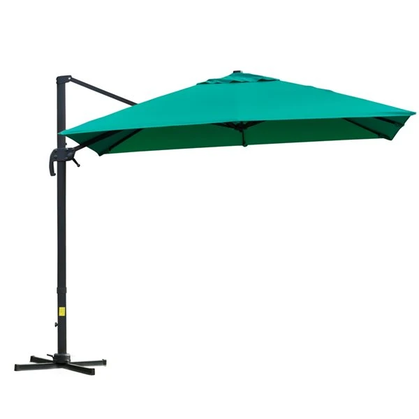 Parasol Pour La Cour Vert De 9,7 pi Par Outsunny Avec Base Et Manivelle 3 Parasol Pour La Cour Vert De 9,7 pi Par Outsunny Avec Base Et Manivelle