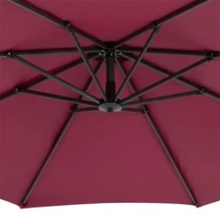 CorLiving Parasol De Patio En Porte-à-faux De 9,5 Pi En Rouge Vin Avec Base 11 CorLiving Parasol De Patio En Porte-à-faux De 9,5 Pi En Rouge Vin Avec Base -Outsunnies Boutique 331006688 AlternateImage4 l