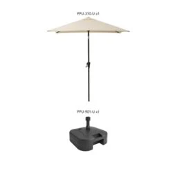 CorLiving Parasol De Patio Blanc Chaud Inclinable Carré De 9 Pi Avec Base 8 CorLiving Parasol De Patio Blanc Chaud Inclinable Carré De 9 Pi Avec Base -Outsunnies Boutique 331006695 AlternateImage2 l