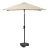 CorLiving Parasol De Patio Blanc Chaud Inclinable Carré De 9 Pi Avec Base -Outsunnies Boutique 331006695 MainImage 001 l