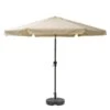 CorLiving Parasol De Patio Blanc Chaud Inclinable De 10 Pi Et Base De Parasol Ronde