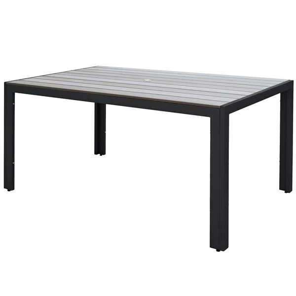 Table à Manger D'extérieur Rectangulaire Gallant Par CorLiving De 35 Po L. X 59 Po L. Avec Trou Pour Parasol 5 Table à Manger D'extérieur Rectangulaire Gallant Par CorLiving De 35 Po L. X 59 Po L. Avec Trou Pour Parasol – Image 3
