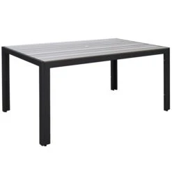 Table à Manger D'extérieur Rectangulaire Gallant Par CorLiving De 35 Po L. X 59 Po L. Avec Trou Pour Parasol